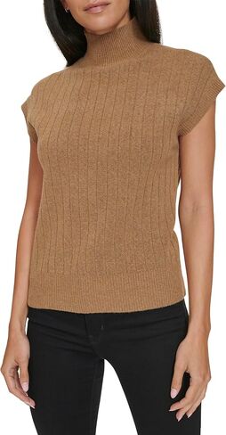 Calvin Klein Women's Mock Neck Short Sleeve Sweater in Saudi Arabia