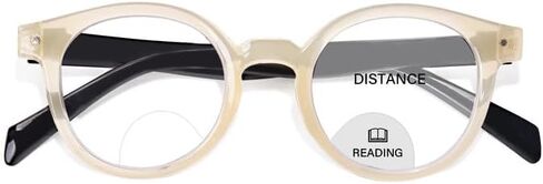 OPTOFENDY Bifocal Reading Glasses for Women, Blue Light Blocking Readers with Spring Hinges, Clear Top Retro Square Frame in Saudi Arabia