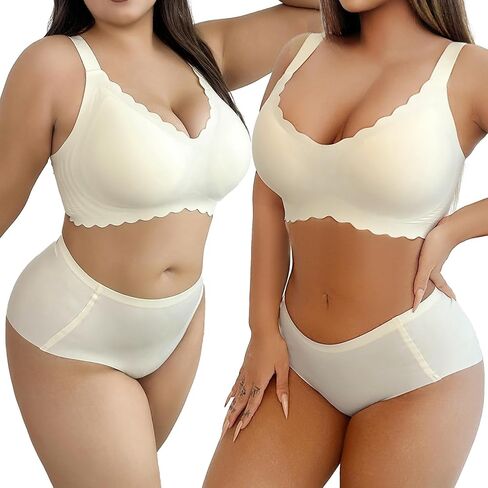 Wireless Push Up Bras for Women, No Underwire Seamless Bras Full Coverage Comfort V Neck Everyday Bras in Saudi Arabia