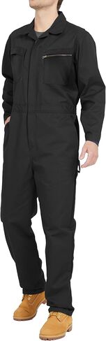 wantdo Mens Work Coveralls Long Sleeve Mechanic Jumpsuit Cotton Twill Suit in Kuwait