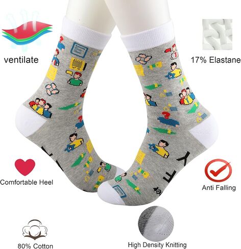 LEVLO 1 Pair Human Resource Team Gift This HR Manager is Off Duty Socks HR Graduation Christmas Crew Socks For Her or Him in Saudi Arabia