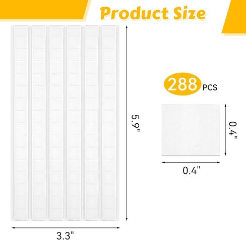 288 Pcs Sticky Tack, Wall Safe Adhesive Poster Putty, Removable and Reusable Mounting Putty for Hanging Pictures, Art, Decoration (Light Blue, White, Pink) in Kuwait