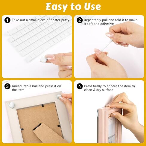 288 Pcs Sticky Tack, Wall Safe Adhesive Poster Putty, Removable and Reusable Mounting Putty for Hanging Pictures, Art, Decoration (Light Blue, White, Pink) in Kuwait