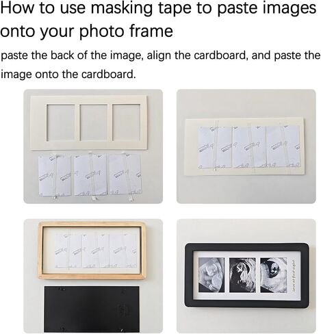 Love at First Sight Ultrasound Picture Frames,Triple Ultrasound Picture Frames,Sonogram Picture Frame 3 Photos,Pregnancy Announcements (White) in Saudi Arabia