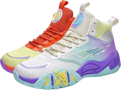 Mens Basketball Shoes Womens High Top Breathable Sneakers Fashion Non Slip Outdoor Sport Shoes Volleyball Shoes in Kuwait