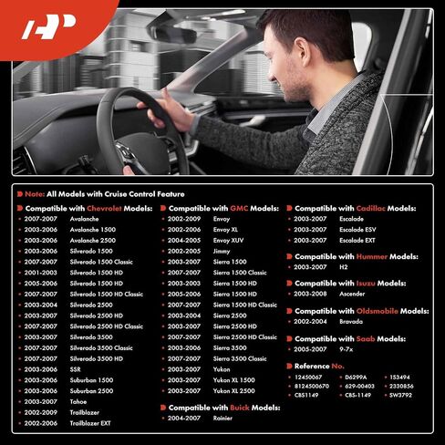 مفتاح A-Premium متعدد الوظائف مع إشارة الانعطاف، ممسحة، التحكم في السرعة متوافق مع سيارات Chevy، GMC، Cadillac Vehicles، Silverado، Tahoe، Sierra، Envoy، Yukon، Escalade & More، استبدال # 12450067، SW3792 in Saudi Arabia