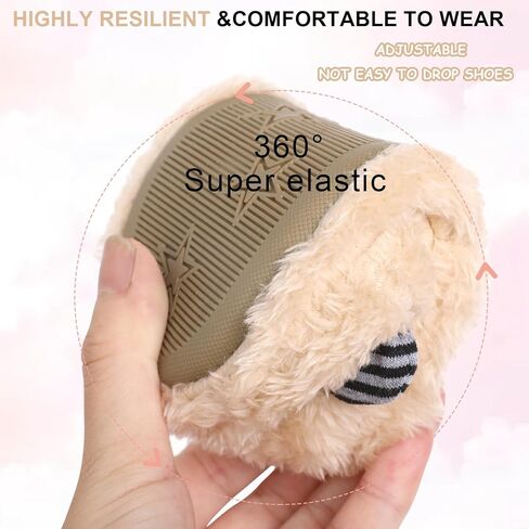 شباشب منزل أرنب لطيفة دافئة من القطيفة للأولاد والبنات أحذية نوم داخلية غامضة أحذية حيوانات ناعمة ومريحة ودافئة لطيفة ومضادة للانزلاق للأطفال الصغار in Kuwait