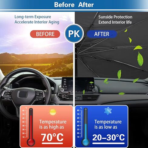 مظلة غطاء مظلة الشمس للزجاج الأمامي للسيارة لسيارة Ford Chevy تظليل واقي من الشمس للأشعة فوق البنفسجية كتلة عازلة للحرارة حاجب داخلي واقي عاكس للزجاج الأمامي 55 بوصة in Kuwait