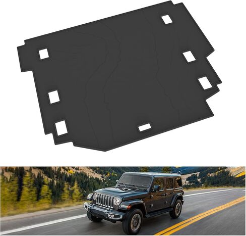 KIWI MASTER Cargo Liner Compatible for 2007-2018 Jeep Wrangler JK All Weather Custom Fit Trunk Mat - Only Fit Models Without Factory Subwoofer 82213184 in Kuwait