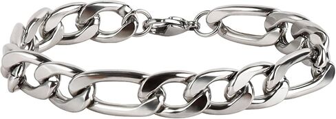 Stainless Steel Cuban Link Chain Bracelets for Men 6MM/8MM/12MM Width 7/8 Inch Length Classic Jewelry in Saudi Arabia