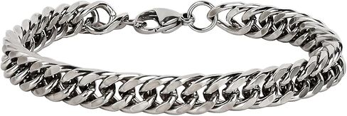 Stainless Steel Cuban Link Chain Bracelets for Men 6MM/8MM/12MM Width 7/8 Inch Length Classic Jewelry in Saudi Arabia