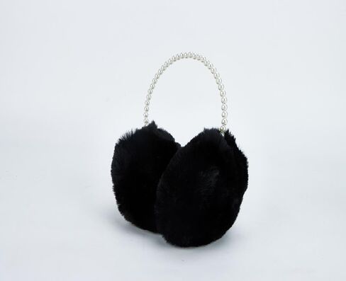Women's Winter Earmuffs Girls Foldable Warm Cold Plush Earmuffs Pearl Fashion Warm Ear Muffs in Saudi Arabia