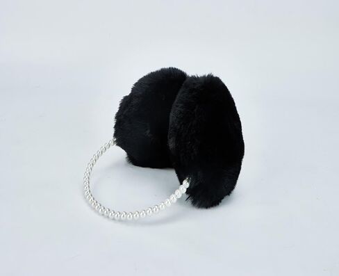 Women's Winter Earmuffs Girls Foldable Warm Cold Plush Earmuffs Pearl Fashion Warm Ear Muffs in Saudi Arabia