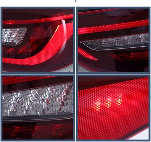 VLAND LED Tail lights Compatible with Hyundai Elantra Sedan 2012-2016 & Elantra Coupe 13-14 w/Amber Sequential, Rear Lamp Assembly Including Passenger& Driver Sides, Red&Clear in Kuwait
