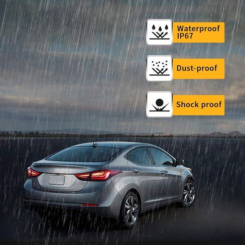 VLAND LED Tail lights Compatible with Hyundai Elantra Sedan 2012-2016 & Elantra Coupe 13-14 w/Amber Sequential, Rear Lamp Assembly Including Passenger& Driver Sides, Red&Clear in Kuwait