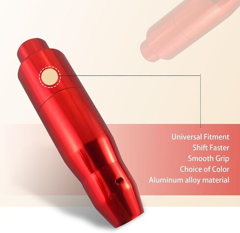 1 PC Car Modified Gear Shift Head, 1.37" x 5.7" Alloy Exquisite Feel Infinite Automatic Shift Stick Head Shift Lever, Decorative Accessories, Universal for Most Cars (Red) in Saudi Arabia