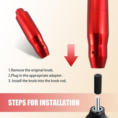 1 PC Car Modified Gear Shift Head, 1.37" x 5.7" Alloy Exquisite Feel Infinite Automatic Shift Stick Head Shift Lever, Decorative Accessories, Universal for Most Cars (Red) in Saudi Arabia
