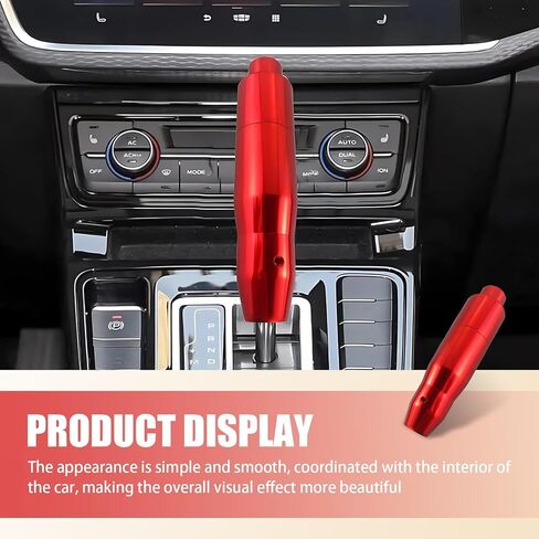 1 PC Car Modified Gear Shift Head, 1.37" x 5.7" Alloy Exquisite Feel Infinite Automatic Shift Stick Head Shift Lever, Decorative Accessories, Universal for Most Cars (Red) in Saudi Arabia