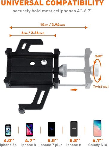 سافيديكار حامل جوال معدني قابل للتوسيع من داش، اسود، قطعتين in Kuwait