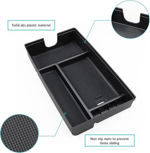 صينية تنظيم وحدة التحكم المركزية من MARCHFA متوافقة مع 2023 2024 Lexus RX350 RX350h RX450h RX500h ملحقات مسند الذراع علبة تنظيم إدراج صندوق تخزين ثانوي in Kuwait