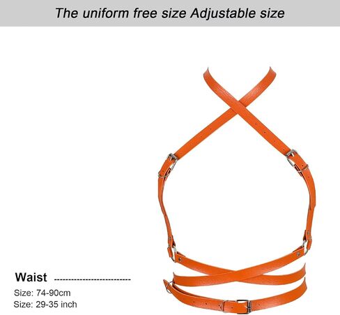 Punk Leather Harness Breast Belts Cross Tops Womens Lingerie Body Fashion Waist Accessories Clothing in Saudi Arabia