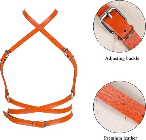 Punk Leather Harness Breast Belts Cross Tops Womens Lingerie Body Fashion Waist Accessories Clothing in Saudi Arabia