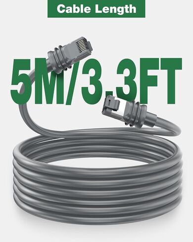 23M/75FT Starlink Gen 3 كابل بديل Starlink Generation 3 قياسي V3 كابل Star Link خارجي إشارة نقل تمديد كابل لكابل مستطيل wiretellite Gen3 مقاوم للماء رمادي in Kuwait