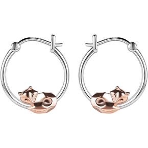 AoedeJ 925 Sterling Silver Hoop Earrings Cute Animal Earrings Cute Hoop Earrings for Girls Small Silver Hoop Earrings for Women