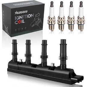 RANSOTO UF669 Ignition Coil Pack and Iridium Spark Plugs XP3922 Compatible with 2011-2019 Chevy Cruze Sonic Trax Volt Buick Encore 1.4L 1.8L Replaces D521C 7805-1231