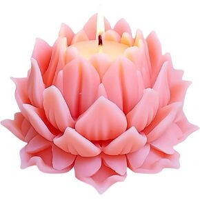 Elegance Lotus Silicone Candle Mold for Candle Making Flower Soap Molds (Blooming)
