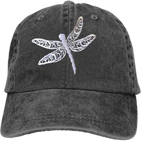 Women's Dragonfly Embroidered Hat, Adjustable Vintage Washed Baseball Cap for Mom Mum Dad Papa