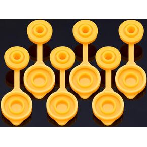 6PCS Gas Can Vent Cap, Gas Can Vent Plug plastic Gas Can Vent Caps for Most of Cans Old Style Water Gas Jug, Gas Can Gallon Vents, Fuel Can Vent Cap(Yellow)