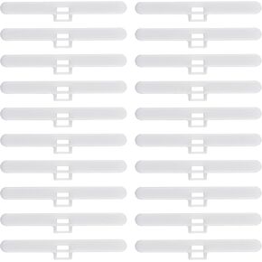 INCREWAY 24pcs Vertical Blind Repair Vane Savers, Double Hole Design Plastics Vertical Blind Repair Tabs for Vertical Blinds Replacement Slats, White