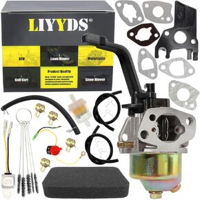 Carburetor Kit Compatible with A-iPower SUA3500 SUA4000 SUA4500 SUA5000 163cc 223cc 56200 56350 56351 56352 56400 56405 56415 65414 66015 67560 67561 68527 68528 69675 69676 69728 69729 98444