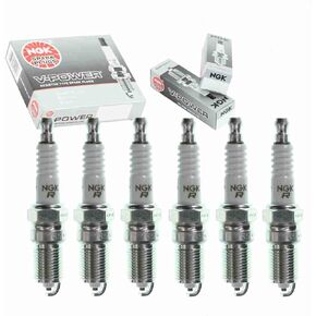 6 pc NGK V-Power Spark Plugs compatible with Ford Windstar 3.0L 3.8L V6 1995-2003
