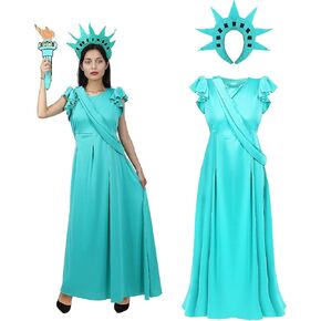 Statue of Liberty Costume Women Lady Liberty Costume Statue of Liberty Dress for Women