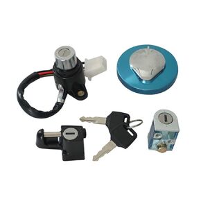 مجموعة قفل مفتاح الإشعال للدراجات النارية لهوندا شادو VLX 600 VT600 VT400 VT750 Steed VLX400 غطاء خزان غطاء الغاز مع مفتاحين قفل المقعد