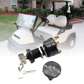 XQSMWF Ignition Key Switch 12 Volts Starter Switch Compatible with Club Car Gas Golf Cart DS 1996-up for Turf Carryall I and II for XRT and Precedent Replace 1012505 101826301 1018263-01 On/Off Style