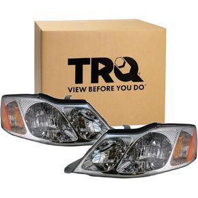 TRQ Headlight Assembly Set Headlights Driver & Passenger Side Compatible with 2000-2004 Toyota Avalon TO2502132 TO2503132