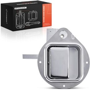 A-Premium Front Right Passenger Side Exterior Door Handle with Keyhole Compatible with Peterbilt 200 1993-2000, 375 1987-1996, 377 1987-2001, 378 1988-2005, 379 1987-2005, Chrome