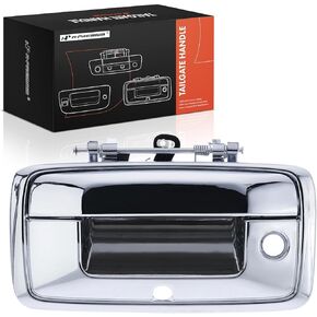 A-Premium Tailgate Handle Liftgate Latch Handle with Camera Hole Compatible with Chevrolet Silverado 1500 LD 2500 HD 3500 HD & GMC Sierra 1500, Sierra 1500 Limited 2500 HD 3500 HD, 2016-2019, Chrome