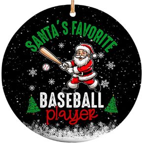 2024 Christmas Ornament - Santa's Favorite Soccer Player Ceramic Ornament, Tree Decor Gifts for Soccer Player, Gift-Ready Keepsake for Soccer Enthusiasts, Family, Friends