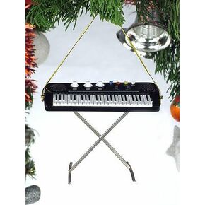 4" Electric Keyboard Musical Music Instrument Ornament Christmas Tree Decoration