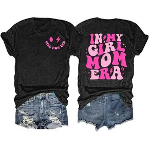 hohololo in My Mom Era Shirt Women Mama T-Shirt Letter Printed Mother's Day Tshirt Gift Mom Life Tee Casual Tops in Kuwait