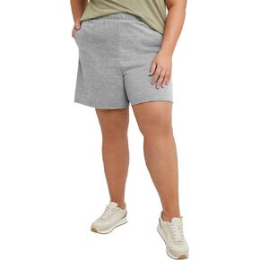 Hanes Women's Originals French Terry Shorts, Lightweight Fleece Raw Edge Hem Shorts
