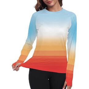 Womens Rash Guard Long Sleeve UPF 50+ Swim Shirts Moisture Wicking UV Protection SPF Sun Shirts Fishing QYY24025 in Kuwait
