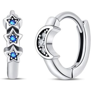 925 Silver Earrings Various Hypoallergenic Earrings Hoop Earrings for Women Colorful CZ Huggie Earrings Cute Drop Earrings Best Gift for Women
