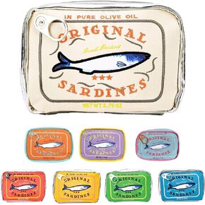 Canned Sardines Makeup Bag, Canned Sardines Style Toiletry Bag Cute Travel Bag Creative Cute Makeup Bag Aesthetic Toiletry Bag for Women