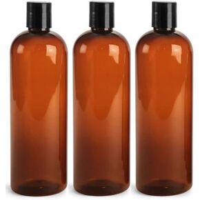 3 عبوات من الزجاجات البلاستيكية الفارغة سعة 16 أونصة من MountainLeaf مع أغطية قرص ضغط سوداء للشامبو واللوشن ومعقم اليدين وصابون الأطباق وما إلى ذلك، قابلة لإعادة الملء، خالية من مادة BPA، مصنوعة في الولايات المتحدة الأمريكية (زجاجة سوداء) in Kuwait