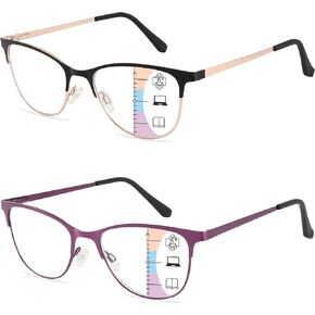 Bifocal Reading Glasses Women,Fashion Clear Top Cheaters Oversized Readers,Stylish Cat Eye Wide Ladies Eyeglasses